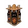 Caisse bois 4 bouteilles non montée